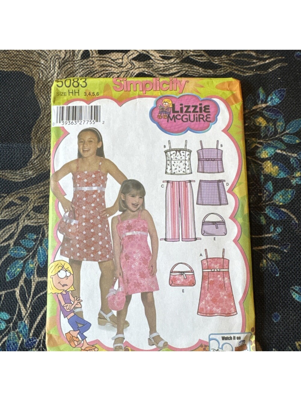Simplicity #5083 Lizzie McGuire Girl's Dress, Top, Pants, Skort, Purse Sizes 3-6